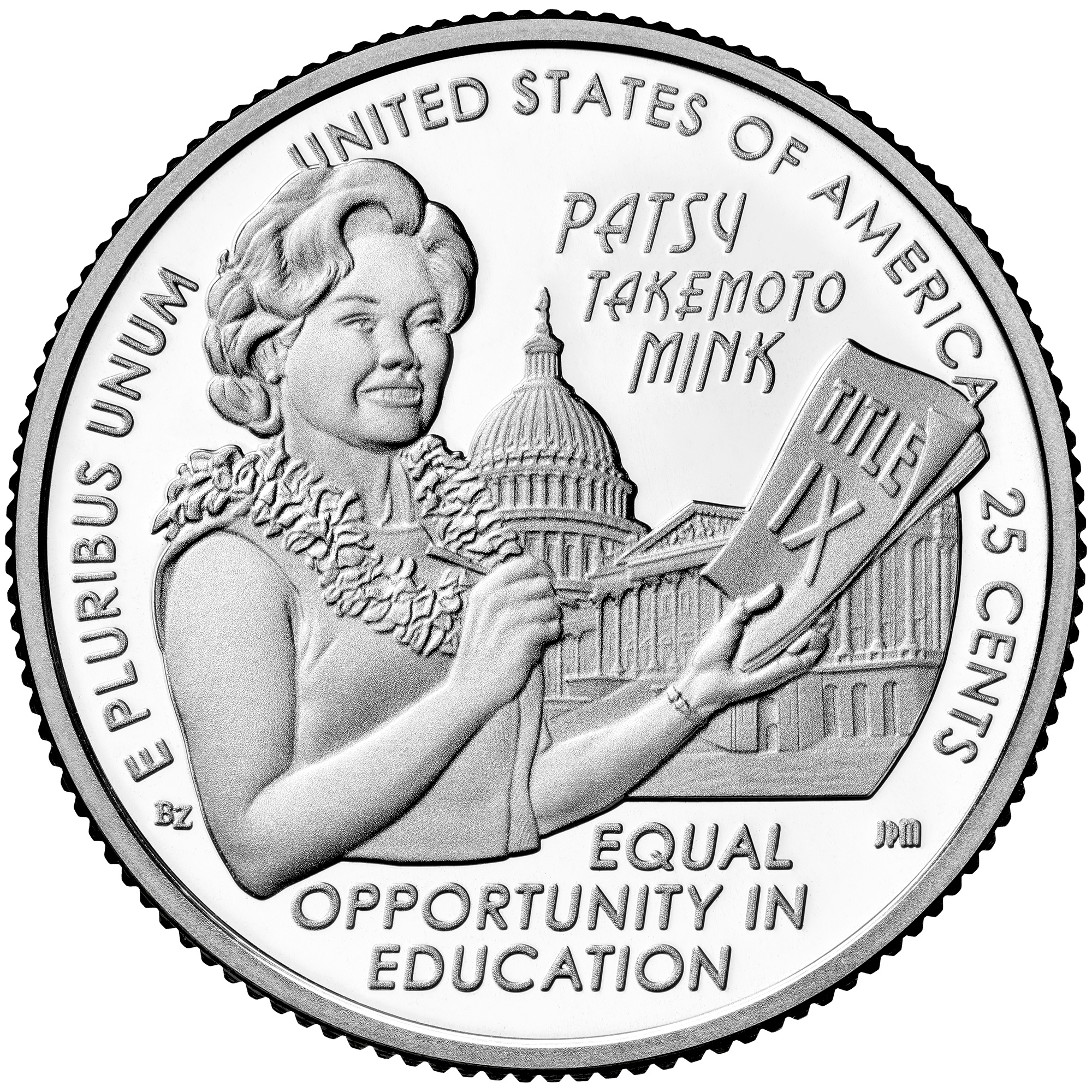 American Women quarters — reverse, Patsy Mink