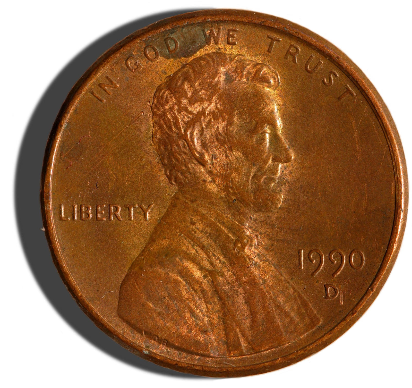 Lincoln cent obverse — the design on the US one-cent coin since 1909